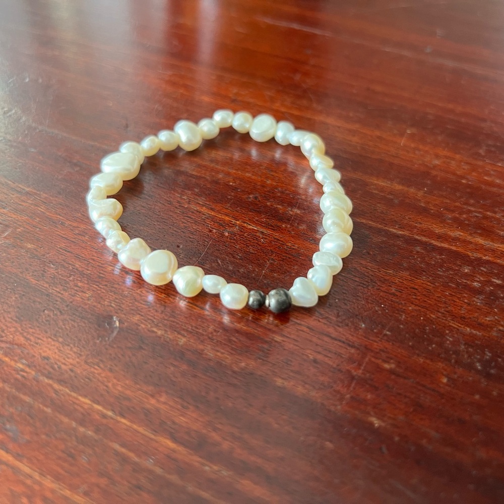 Silpada Natural Pearl Bracelet with Sterling Silver Accent